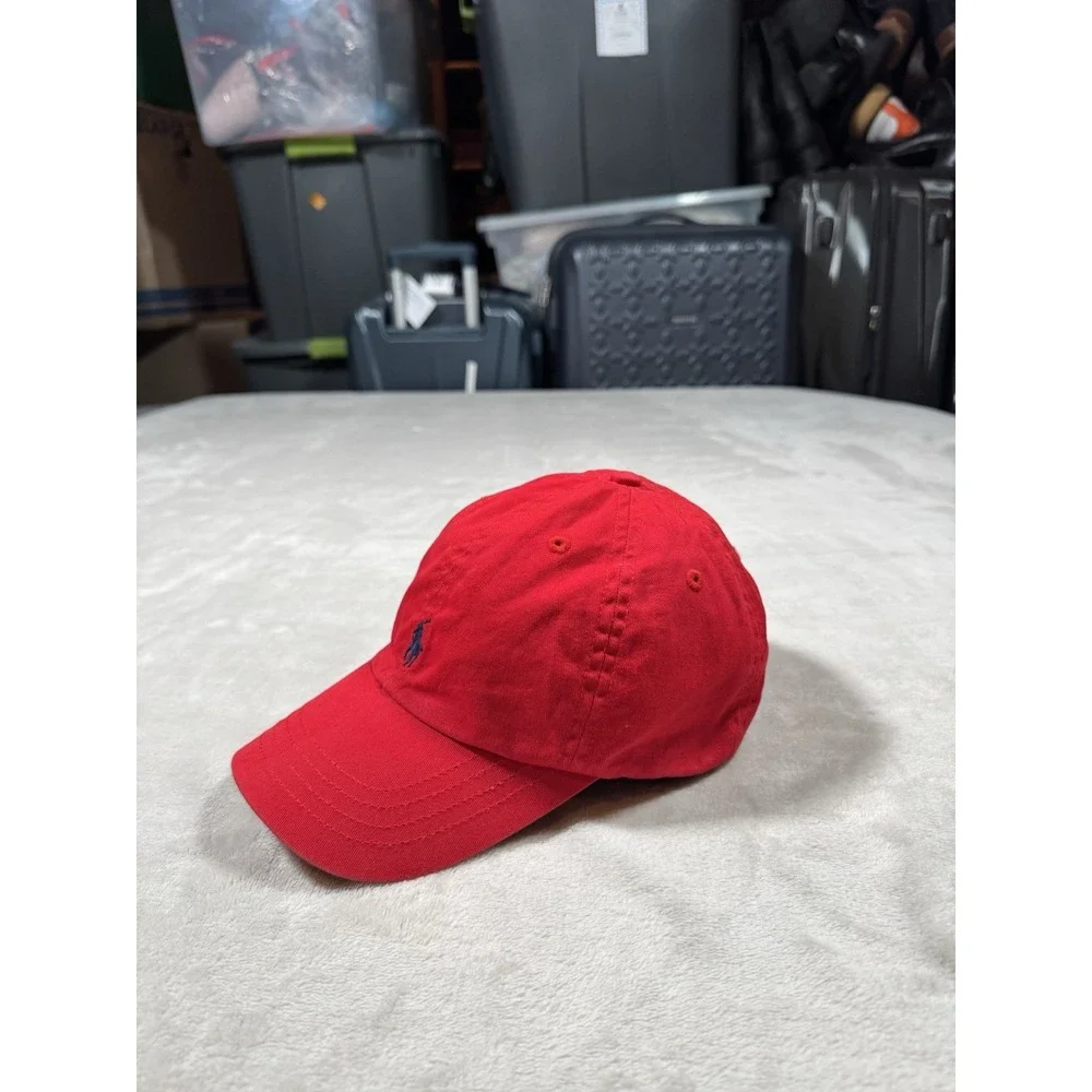 Vintage Polo Ralph Lauren Hat Boys 4-7 Red Cotton